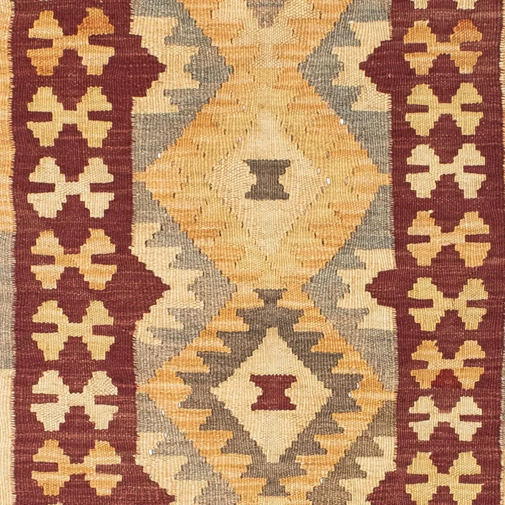 Biegacz Dywan Kelim - Orientalny - 195 x 79 cm - brązowy
