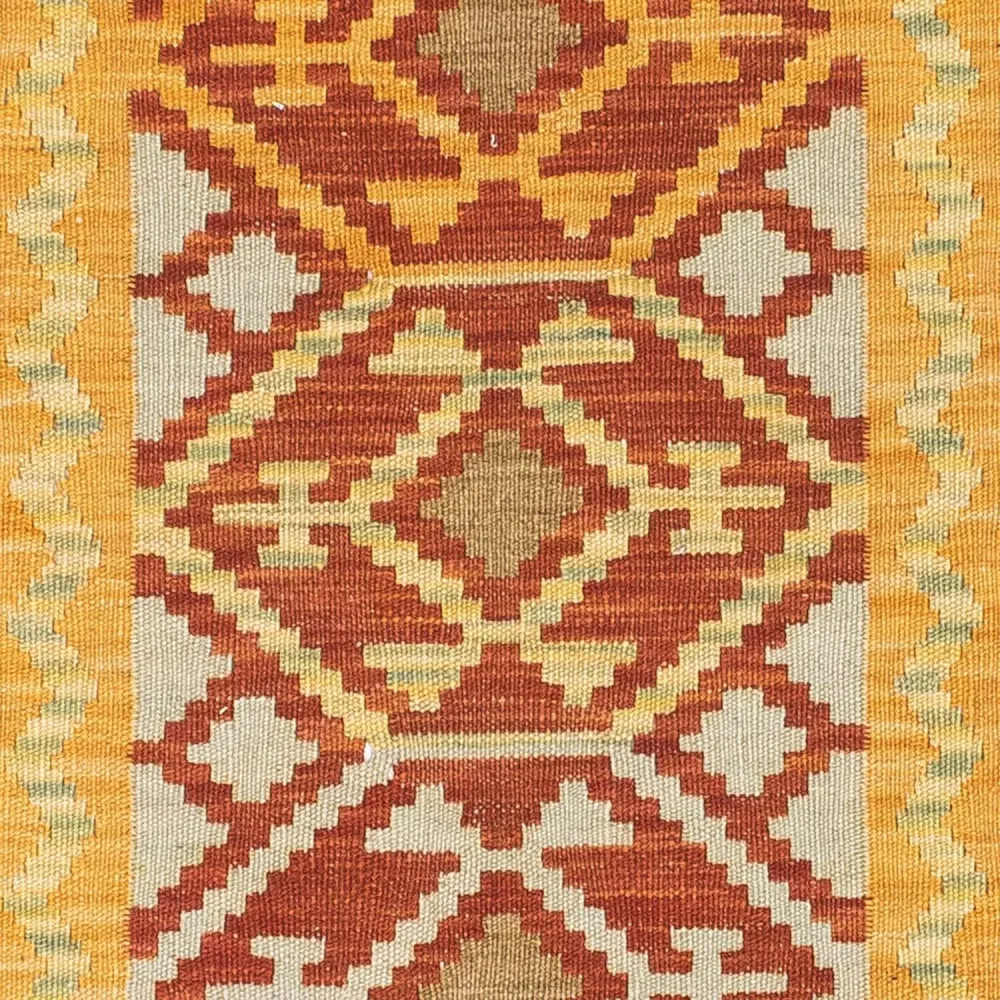 Biegacz Dywan Kelim - Orientalny - 195 x 73 cm - czerwony