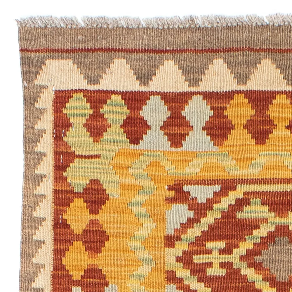 Biegacz Dywan Kelim - Orientalny - 195 x 73 cm - czerwony