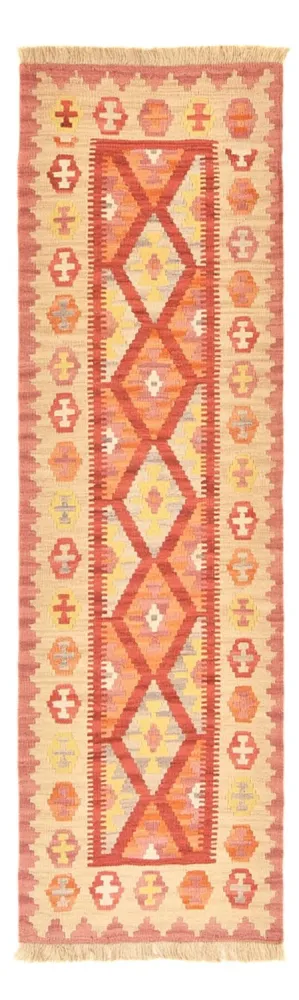 Biegacz Dywan Kelim - Orientalny - 195 x 59 cm - wielokolorowy