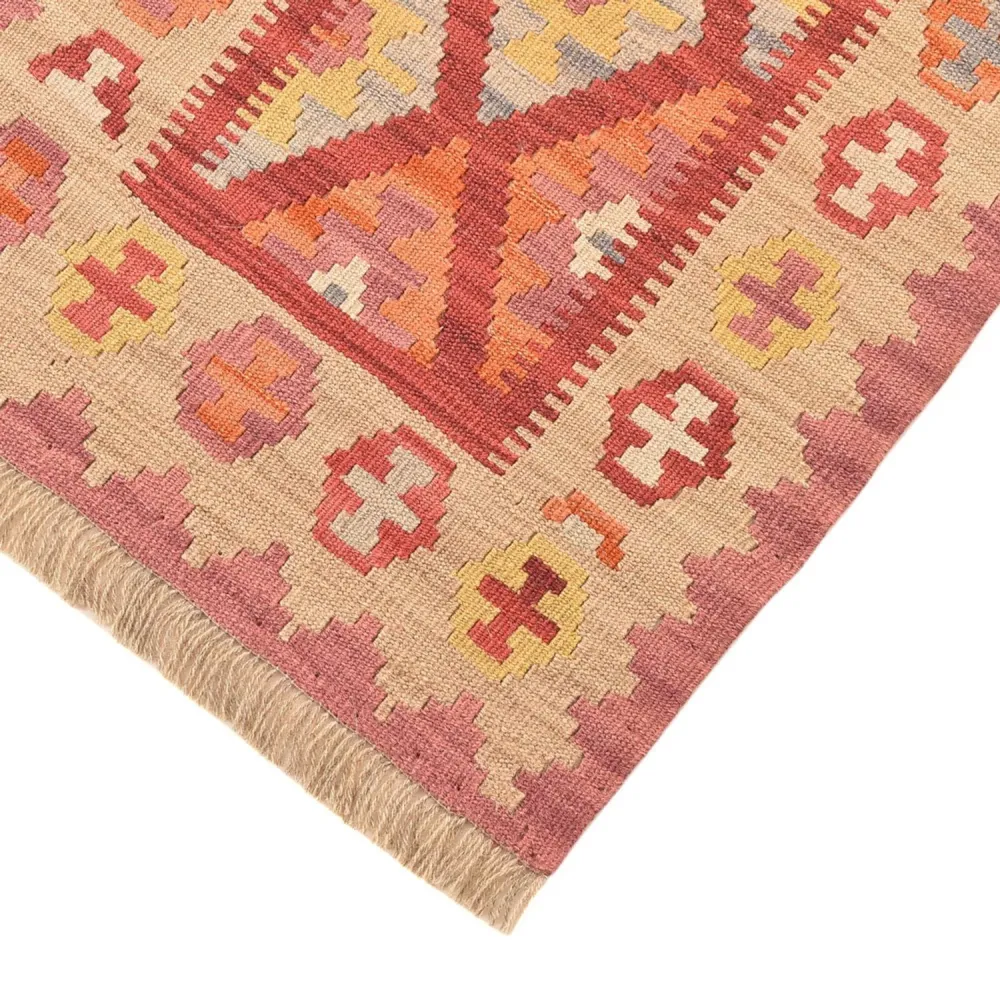 Biegacz Dywan Kelim - Orientalny - 195 x 59 cm - wielokolorowy