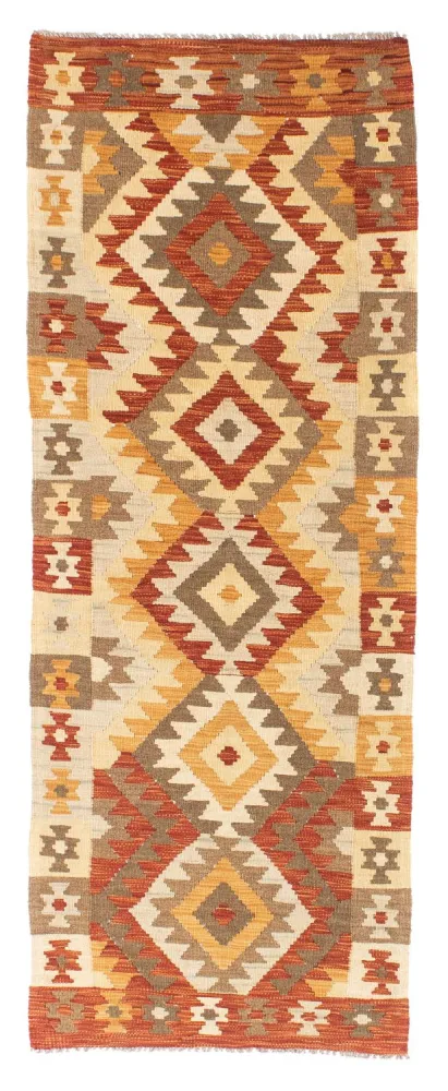 Biegacz Dywan Kelim - Orientalny - 197 x 69 cm - beżowy