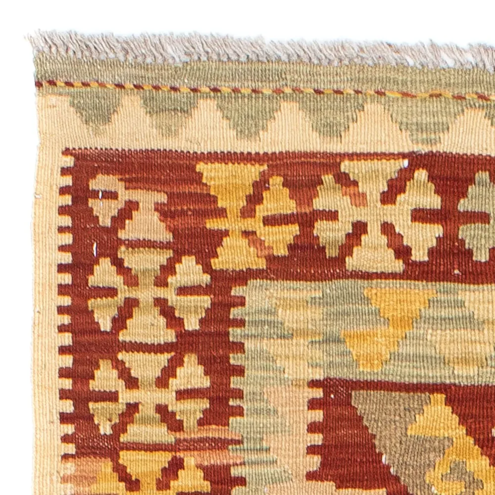 Biegacz Dywan Kelim - Orientalny - 197 x 72 cm - beżowy