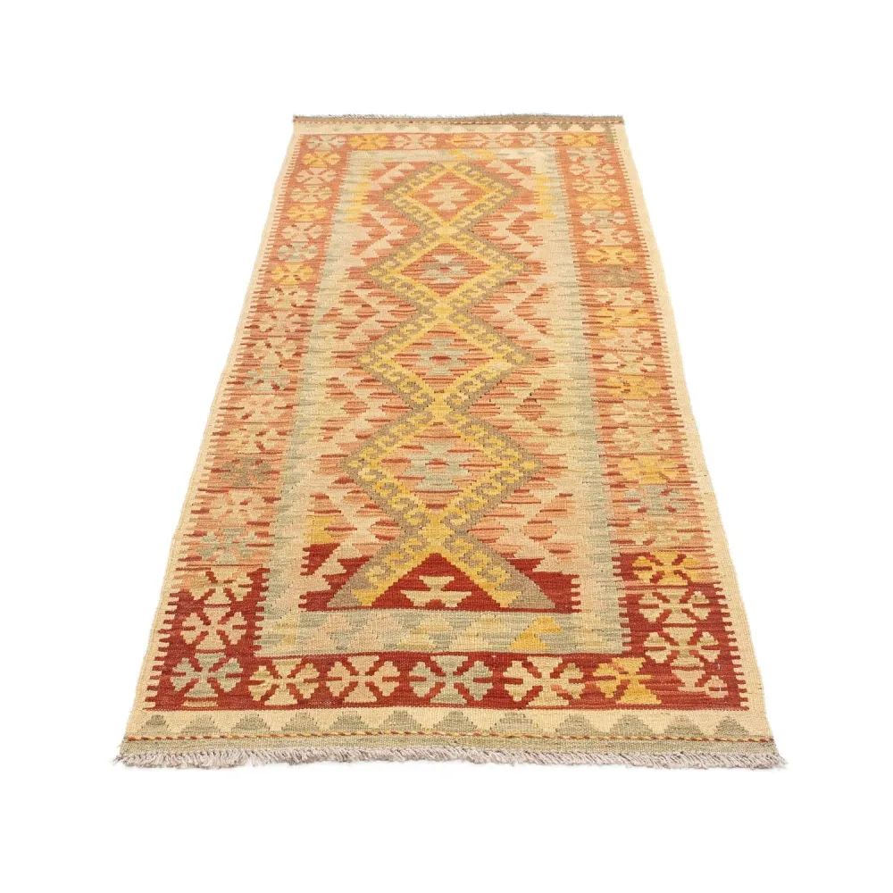 Biegacz Dywan Kelim - Orientalny - 197 x 72 cm - beżowy