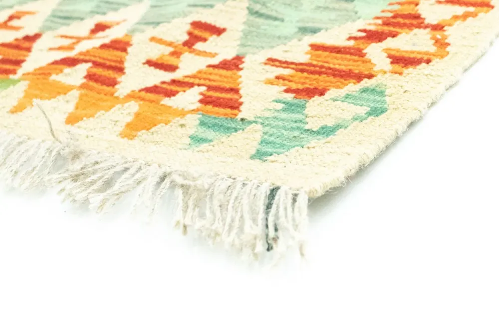 Biegacz Dywan Kelim - Orientalny - 197 x 64 cm - kolorowe