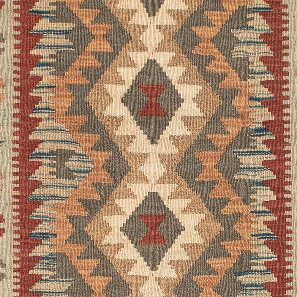 Biegacz Dywan Kelim - Orientalny - 198 x 80 cm - jasnobrązowy