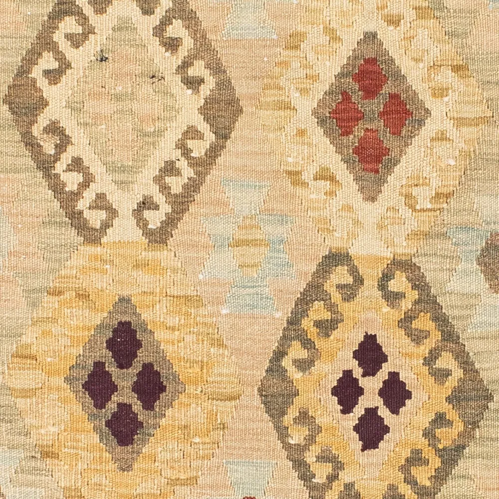 Biegacz Dywan Kelim - Orientalny - 199 x 79 cm - beżowy