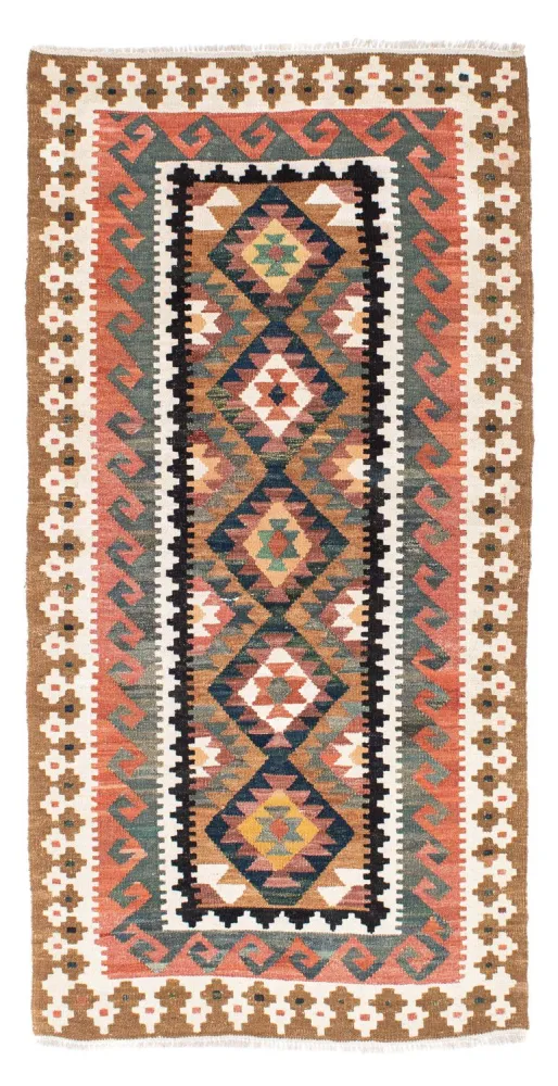 Biegacz Dywan Kelim - Orientalny - 200 x 101 cm - jasnobrązowy