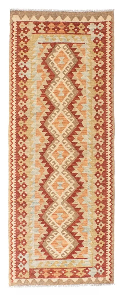 Biegacz Dywan Kelim - Orientalny - 200 x 75 cm - beżowy