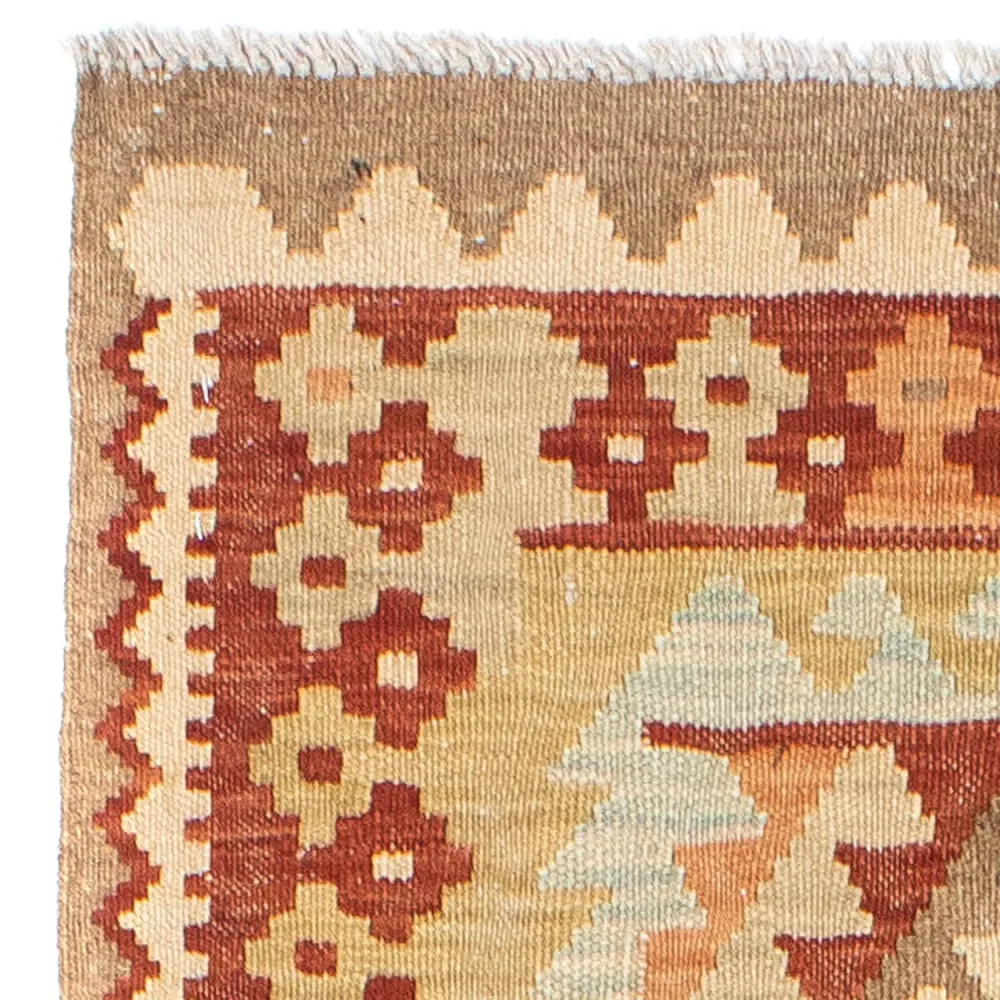 Biegacz Dywan Kelim - Orientalny - 200 x 75 cm - beżowy