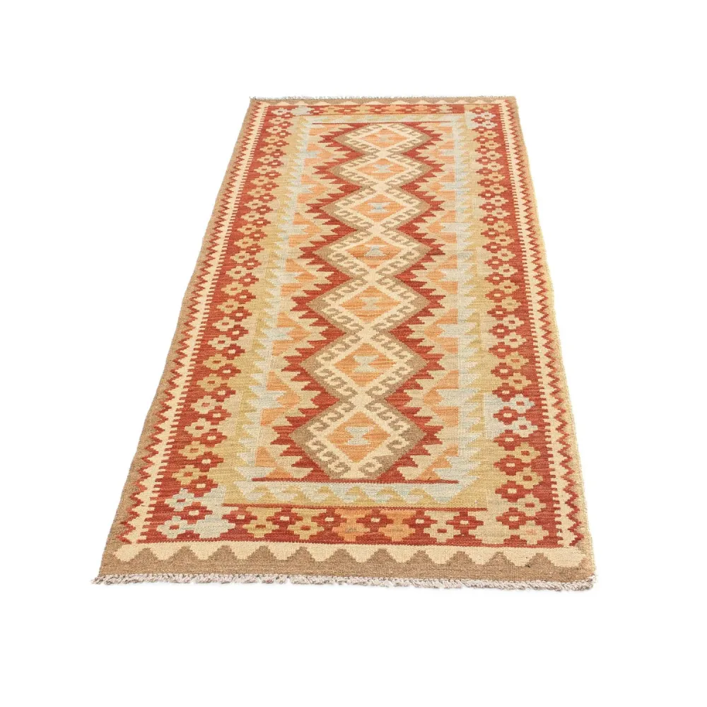 Biegacz Dywan Kelim - Orientalny - 200 x 75 cm - beżowy