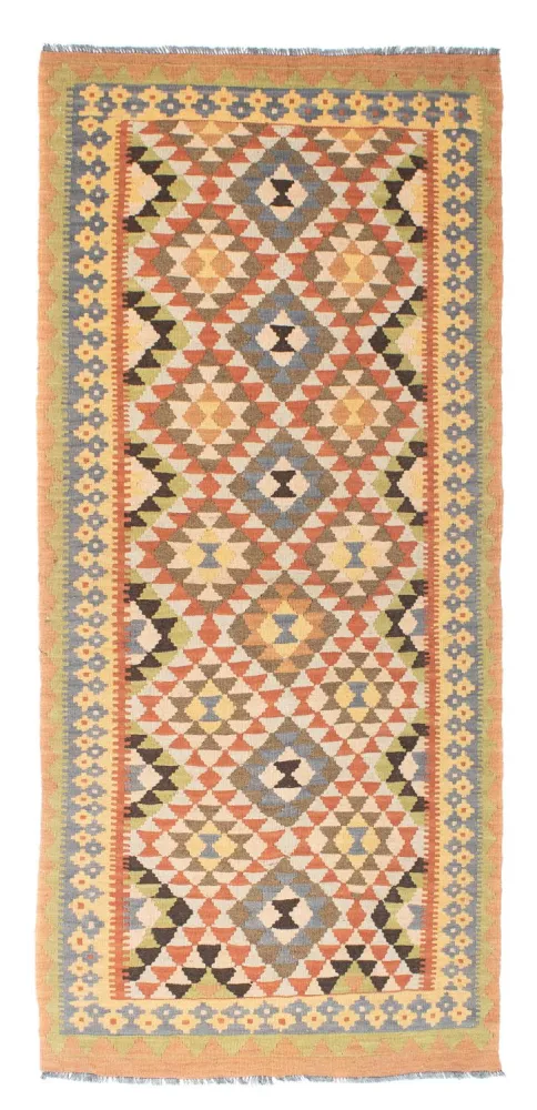 Biegacz Dywan Kelim - Orientalny - 200 x 91 cm - jasnobrązowy