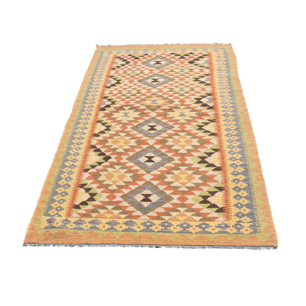 Biegacz Dywan Kelim - Orientalny - 200 x 91 cm - jasnobrązowy