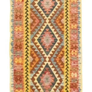 Biegacz Dywan Kelim - Orientalny - 200 x 99 cm - wielokolorowy