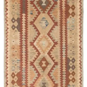 Biegacz Dywan Kelim - Orientalny - 201 x 84 cm - beżowy