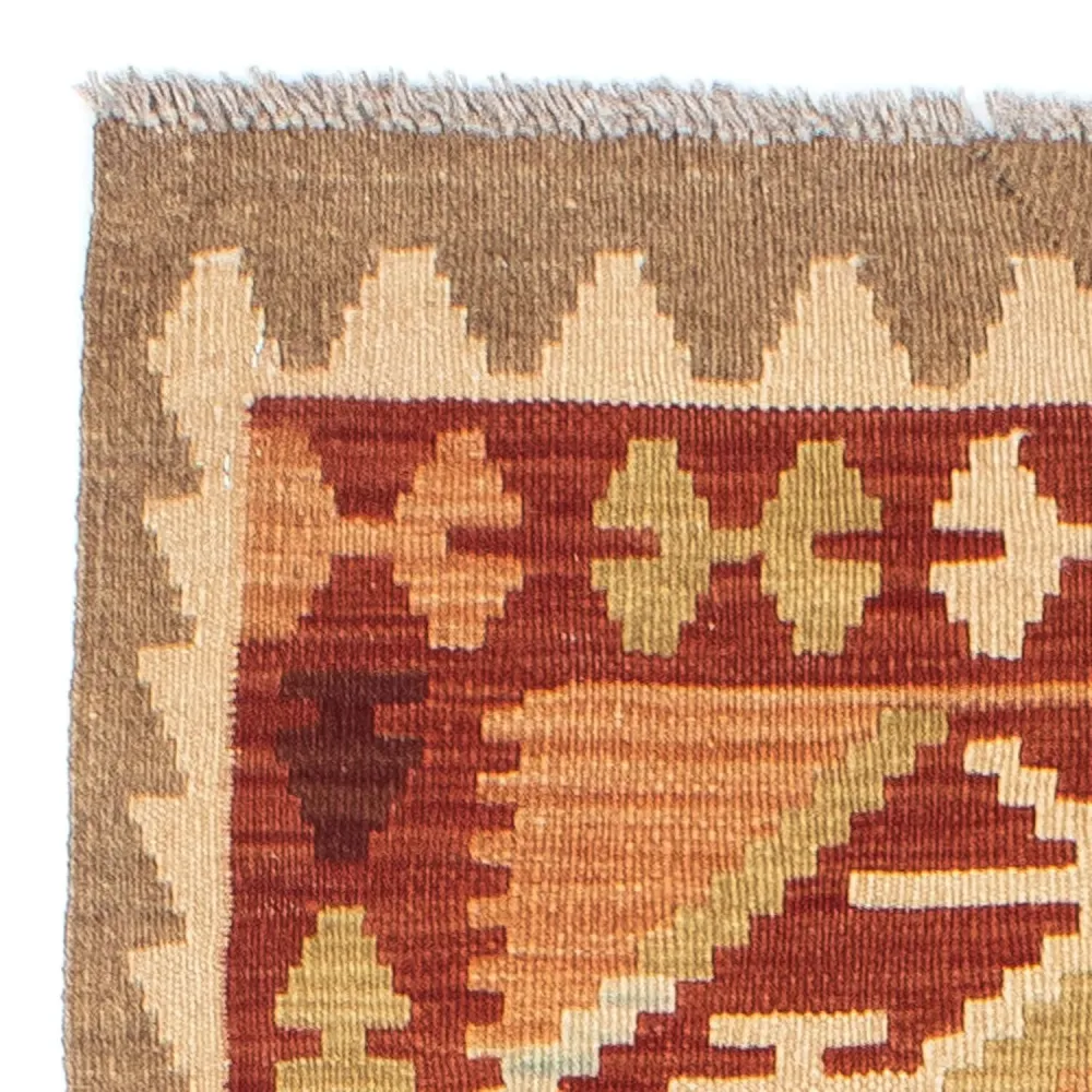 Biegacz Dywan Kelim - Orientalny - 201 x 64 cm - jasnobrązowy