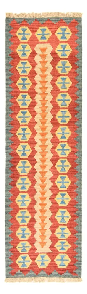 Biegacz Dywan Kelim - Orientalny - 201 x 58 cm - wielokolorowy