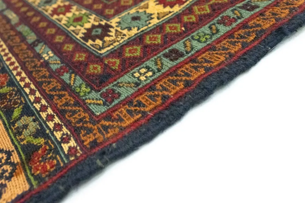 Biegacz Dywan Kelim - Orientalny - 202 x 84 cm - niebieski
