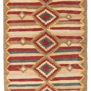 Biegacz Dywan Kelim - Orientalny - 204 x 73 cm - wielokolorowy