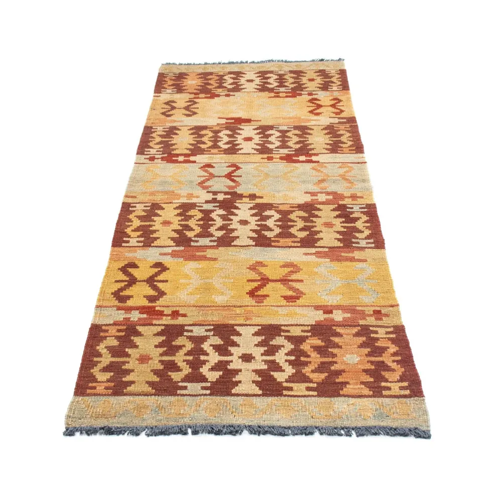 Biegacz Dywan Kelim - Orientalny - 209 x 72 cm - wielokolorowy