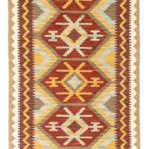 Biegacz Dywan Kelim - Orientalny - 210 x 72 cm - jasnobrązowy