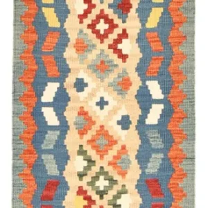 Biegacz Dywan Kelim - Orientalny - 210 x 67 cm - wielokolorowy