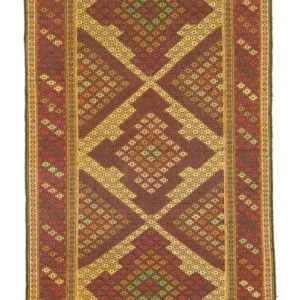 Biegacz Dywan Kelim - Orientalny - 212 x 82 cm - wielokolorowy