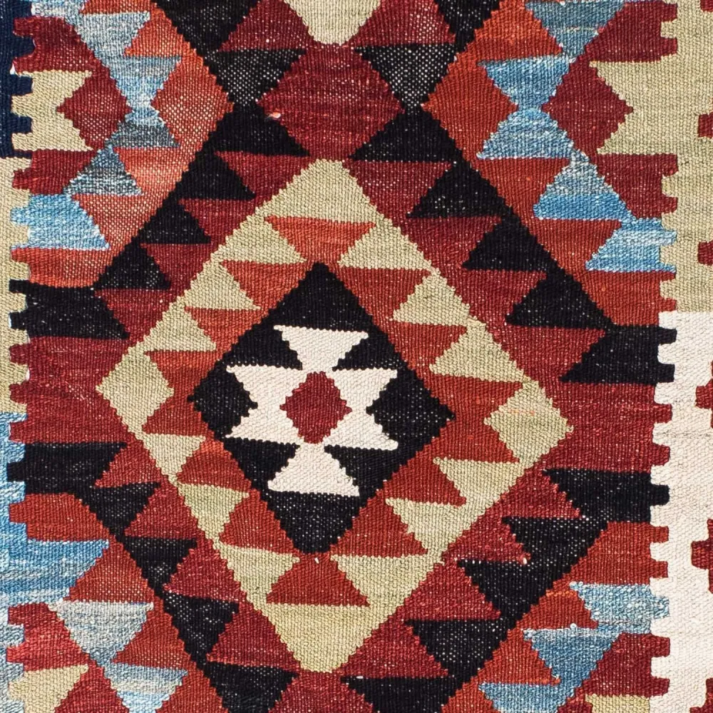 Biegacz Dywan Kelim - Orientalny - 222 x 100 cm - wielokolorowy