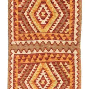 Biegacz Dywan Kelim - Orientalny - 231 x 62 cm - brązowy