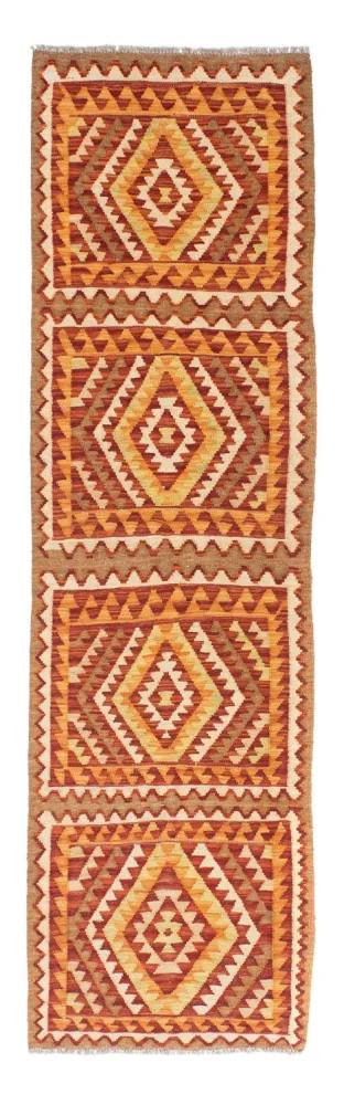 Biegacz Dywan Kelim - Orientalny - 231 x 62 cm - brązowy