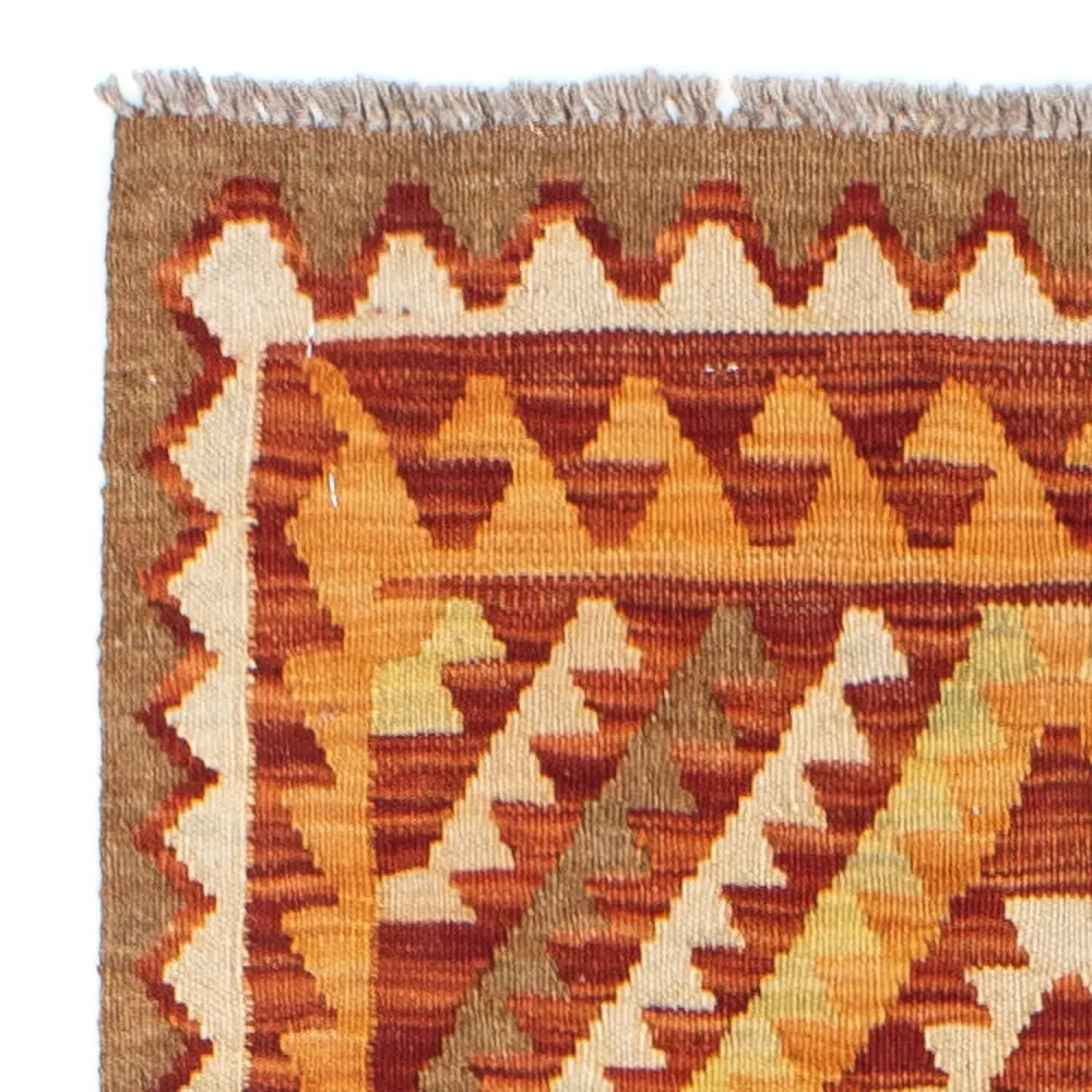 Biegacz Dywan Kelim - Orientalny - 231 x 62 cm - brązowy