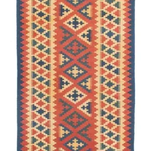 Biegacz Dywan Kelim - Orientalny - 300 x 84 cm - wielokolorowy