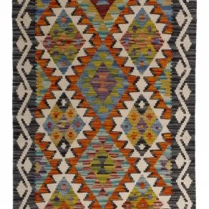 Biegacz Dywan Kelim - Splash - 193 x 80 cm - wielokolorowy