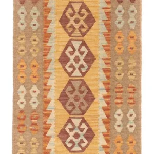 Biegacz Dywan Kelim - Splash - 204 x 65 cm - wielokolorowy