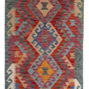 Biegacz Dywan Kelim - Splash - 244 x 79 cm - wielokolorowy