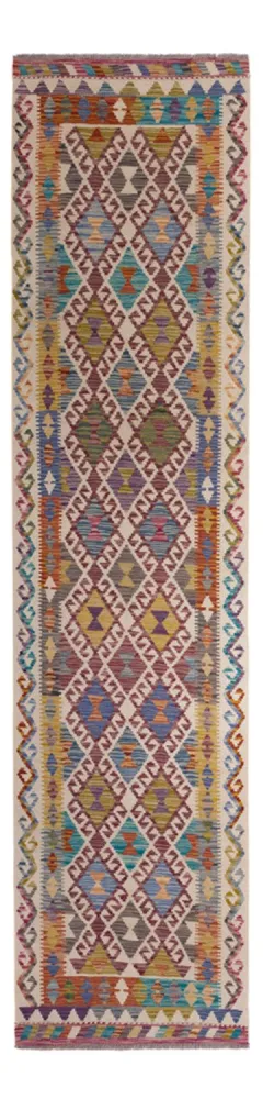Biegacz Dywan Kelim - Splash - 301 x 79 cm - wielokolorowy