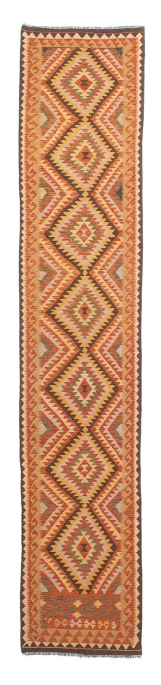 Biegacz Dywan Kelim - Splash - 394 x 76 cm - wielokolorowy