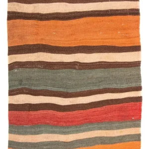 Biegacz Dywan Kelim - Stary - 175 x 75 cm - wielokolorowy