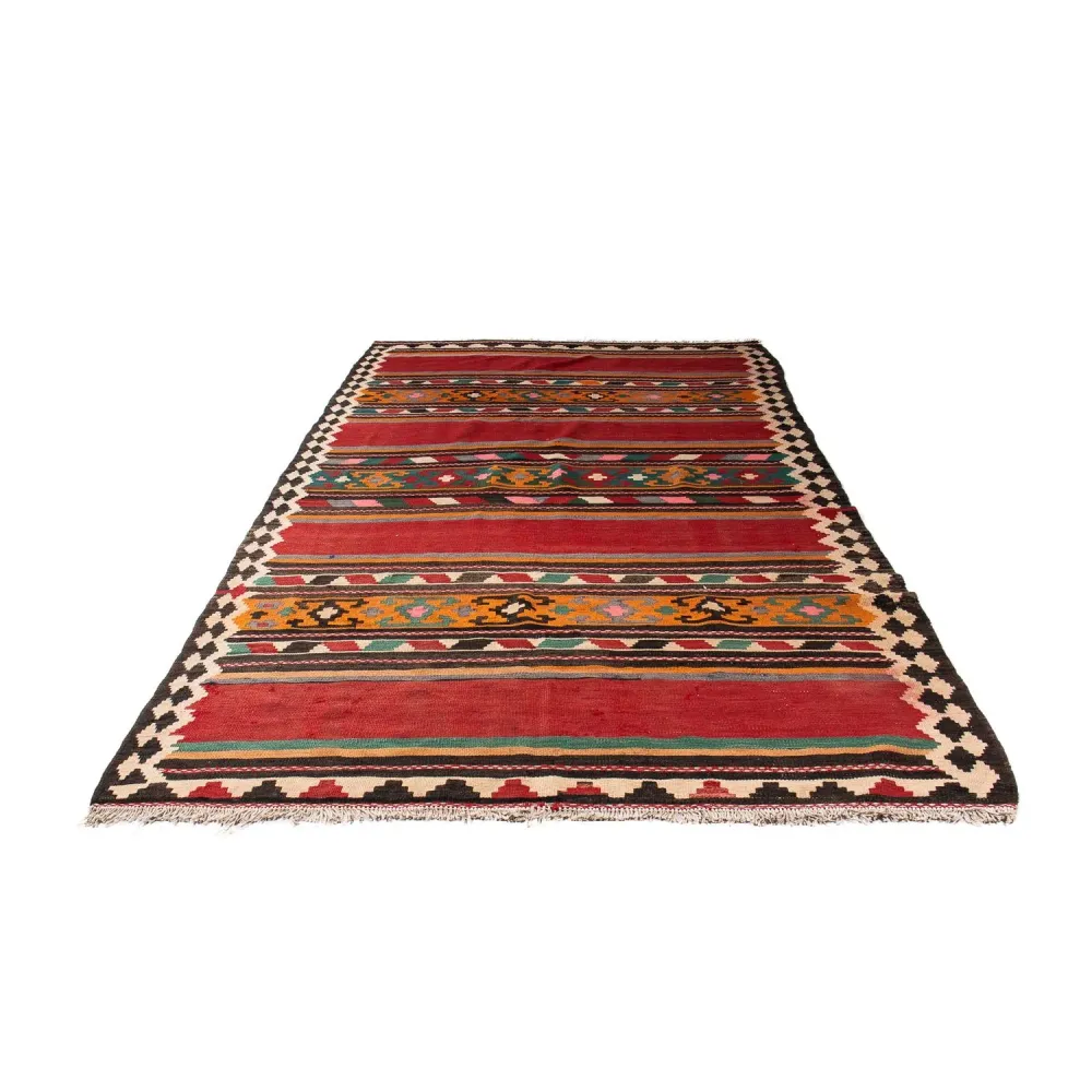 Biegacz Dywan Kelim - Stary - 270 x 145 cm - wielokolorowy
