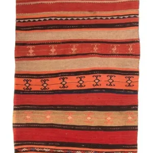 Biegacz Dywan Kelim - Stary - 280 x 85 cm - wielokolorowy