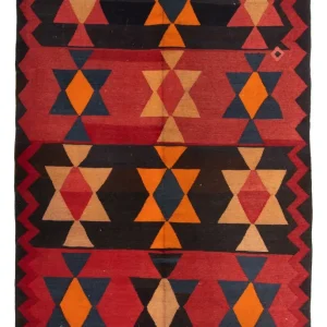 Biegacz Dywan Kelim - Stary - 295 x 120 cm - wielokolorowy