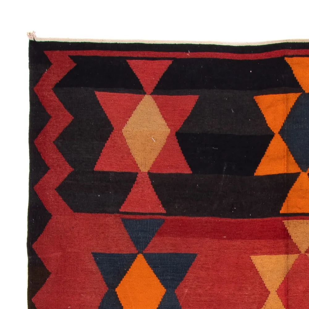 Biegacz Dywan Kelim - Stary - 295 x 120 cm - wielokolorowy