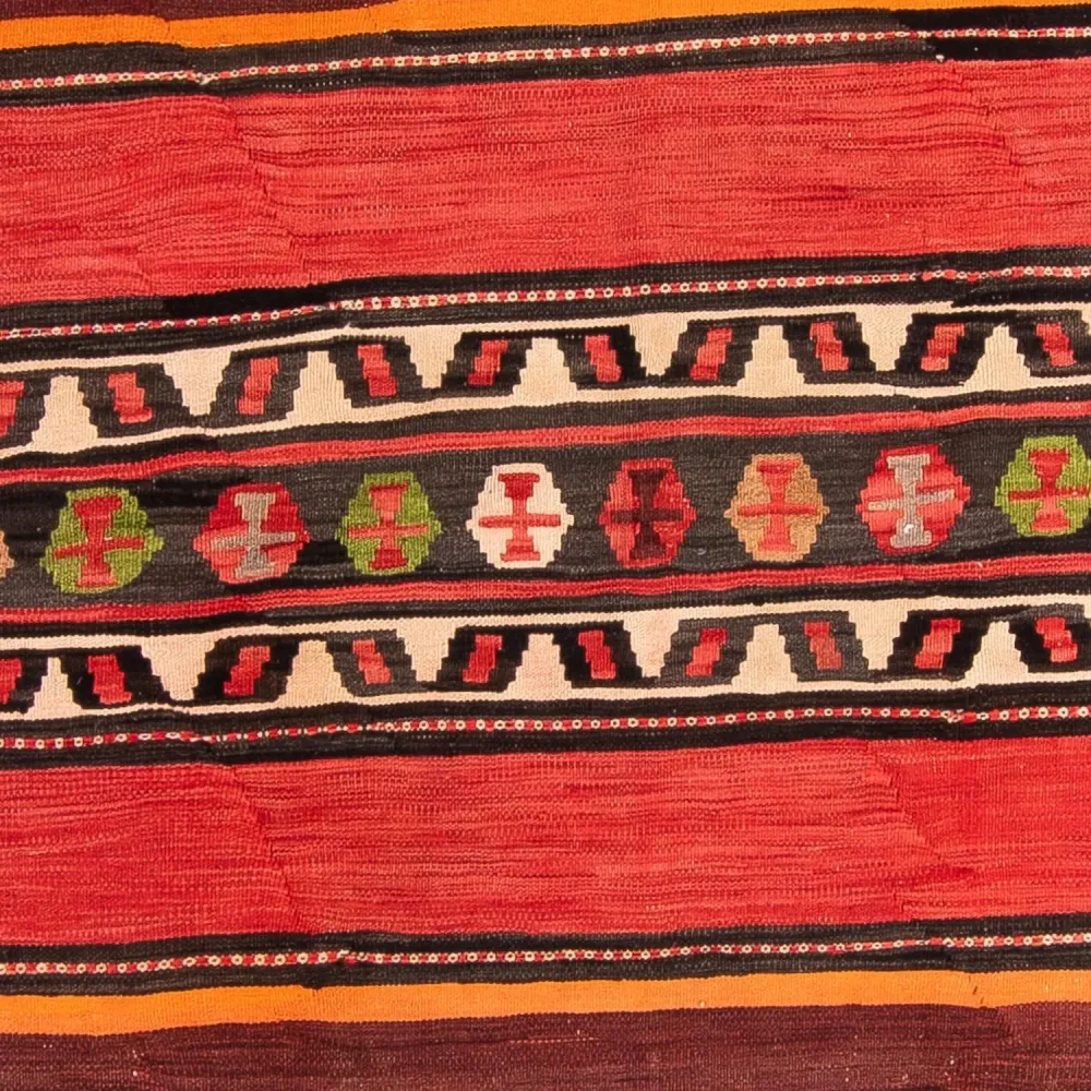 Biegacz Dywan Kelim - Stary - 300 x 145 cm - wielokolorowy