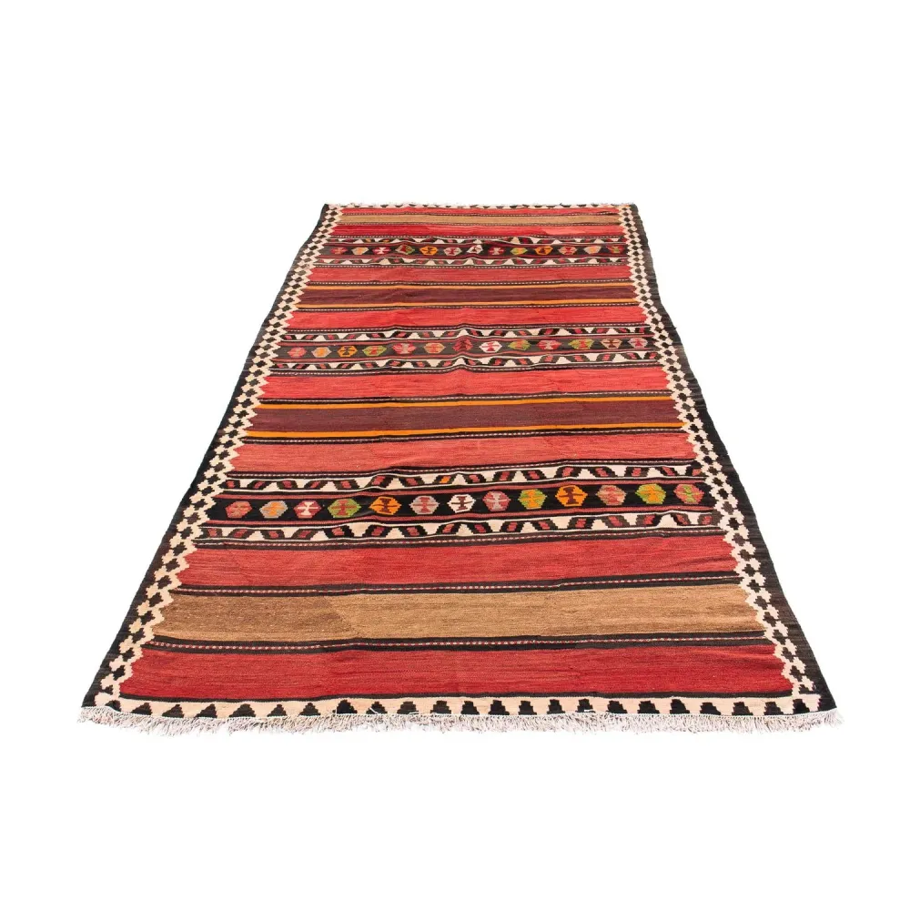 Biegacz Dywan Kelim - Stary - 300 x 145 cm - wielokolorowy