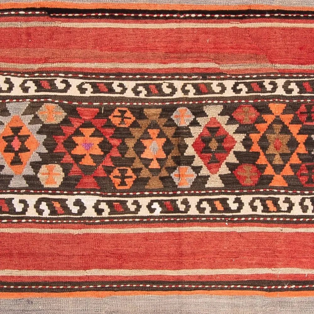 Biegacz Dywan Kelim - Stary - 310 x 140 cm - wielokolorowy