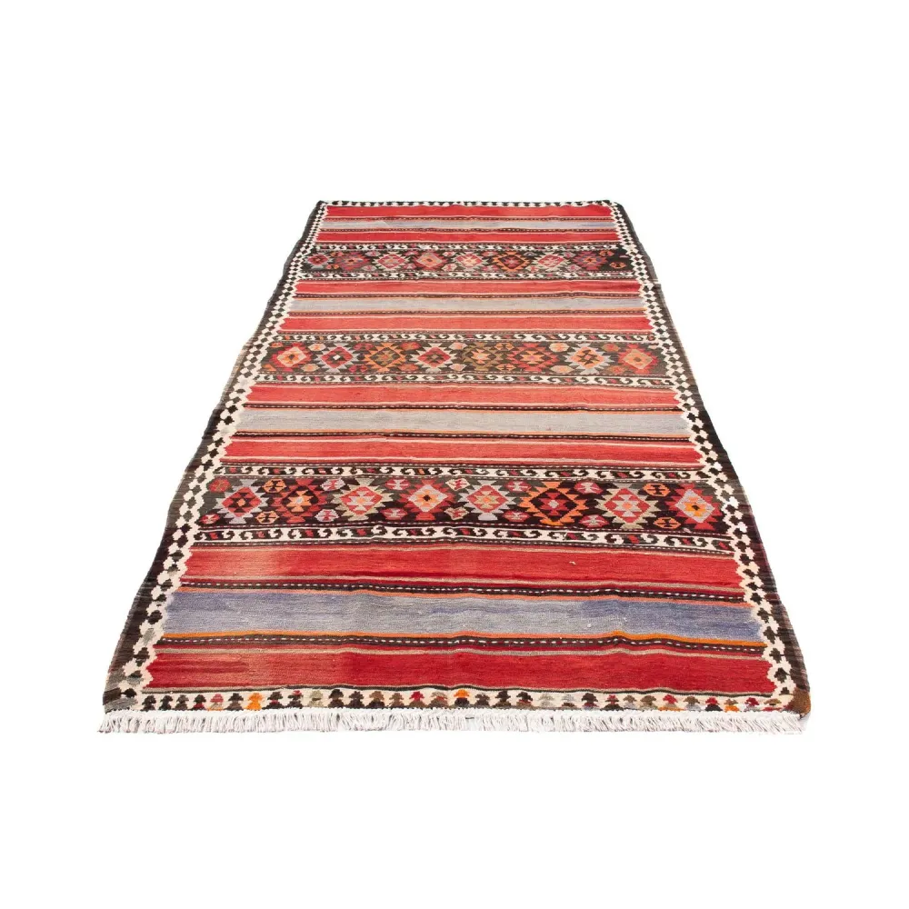 Biegacz Dywan Kelim - Stary - 310 x 140 cm - wielokolorowy