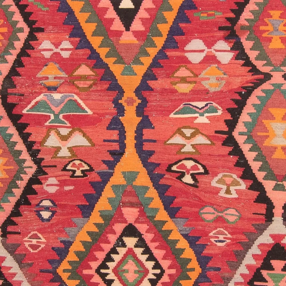 Biegacz Dywan Kelim - Stary - 310 x 165 cm - wielokolorowy
