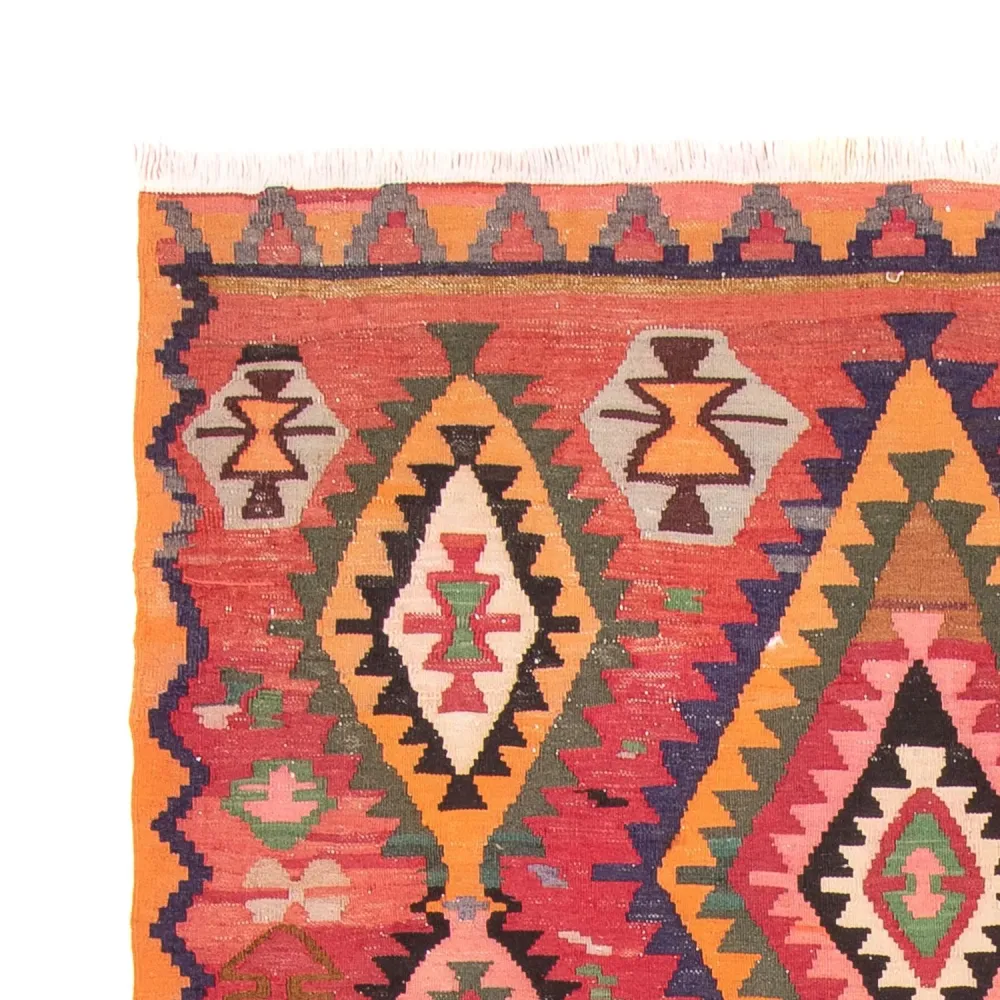 Biegacz Dywan Kelim - Stary - 310 x 165 cm - wielokolorowy
