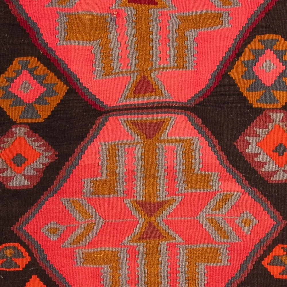 Biegacz Dywan Kelim - Stary - 325 x 140 cm - wielokolorowy