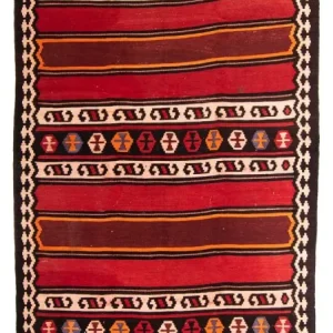 Biegacz Dywan Kelim - Stary - 330 x 150 cm - wielokolorowy